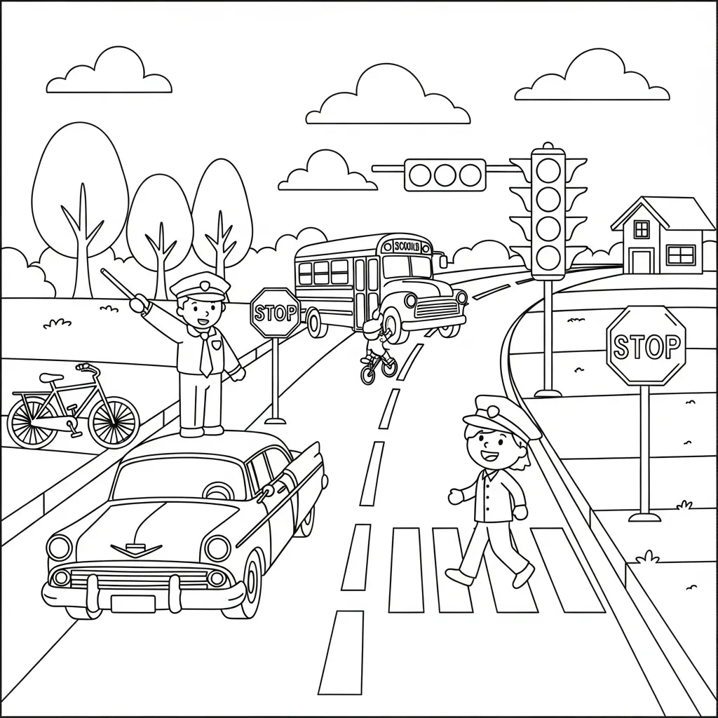 Verkeer Kleurplaat 2