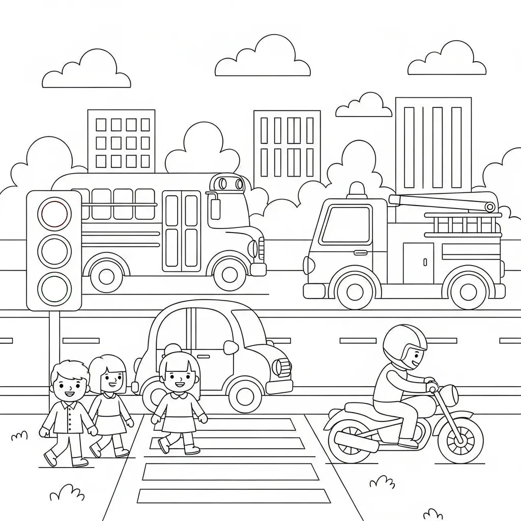Verkeer Kleurplaat 3