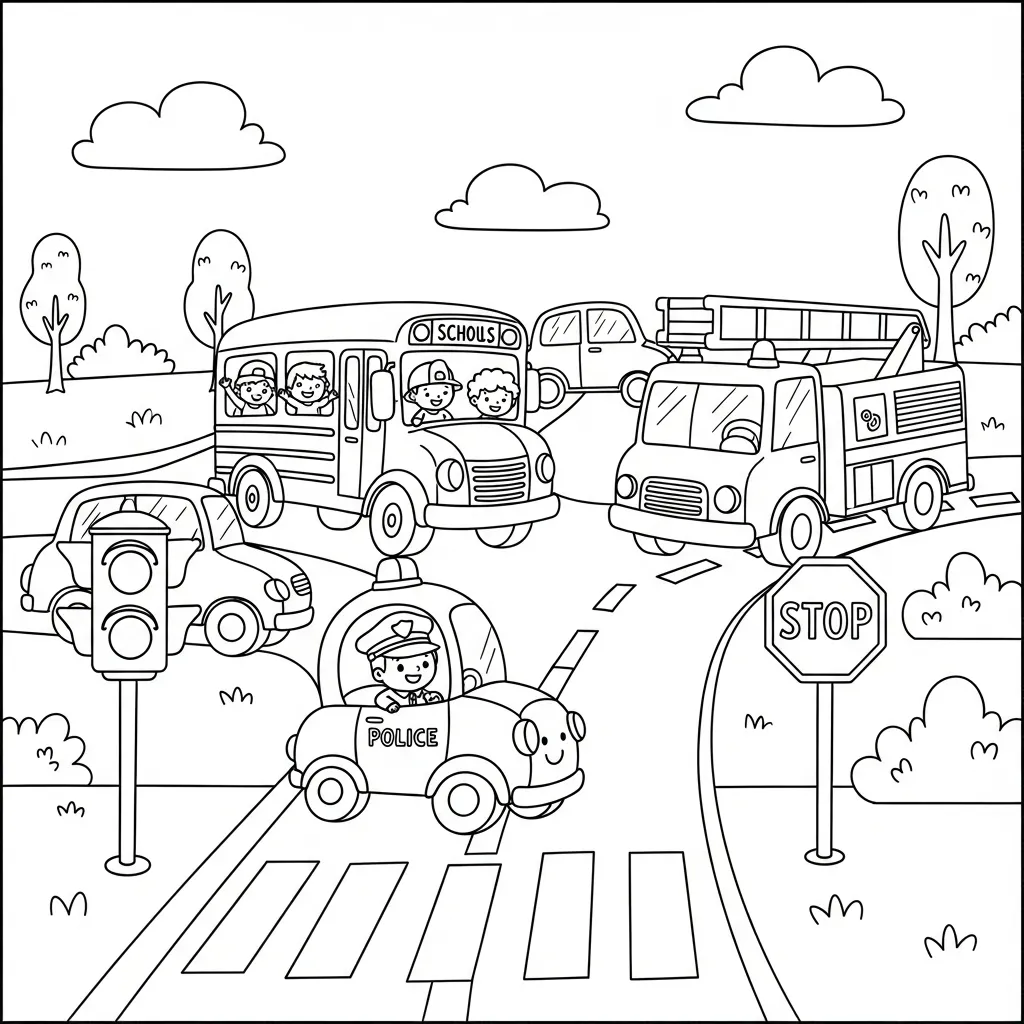 Verkeer Kleurplaat 5