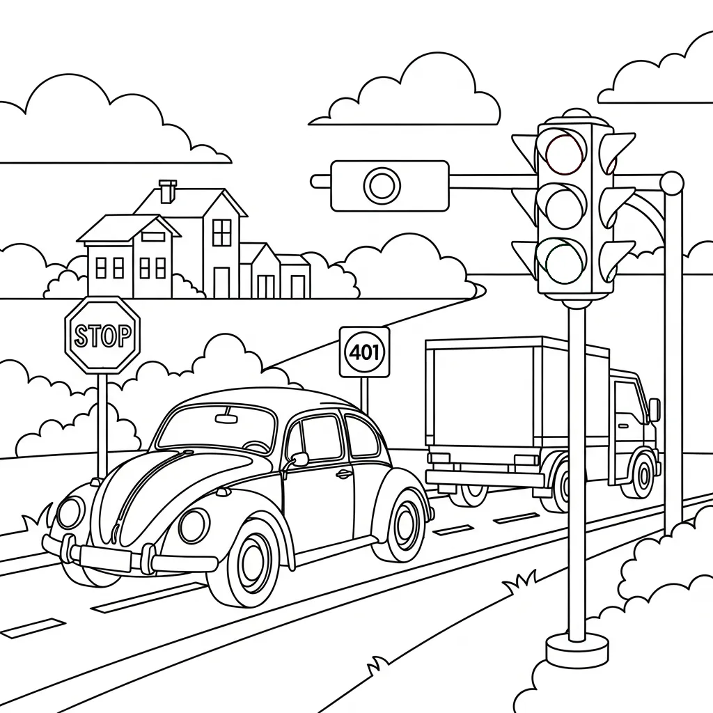 Verkeer Kleurplaat 6