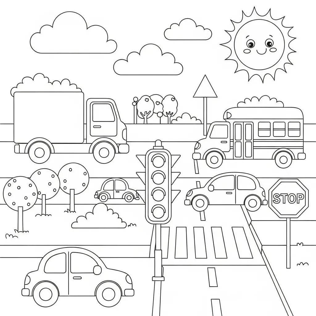Verkeer Kleurplaat 7