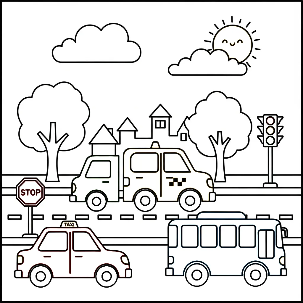 Verkeer Kleurplaat 12