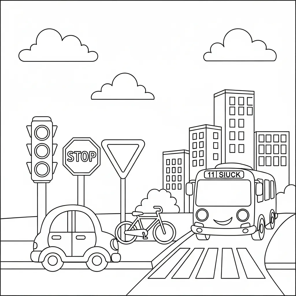 Verkeer Kleurplaat 13