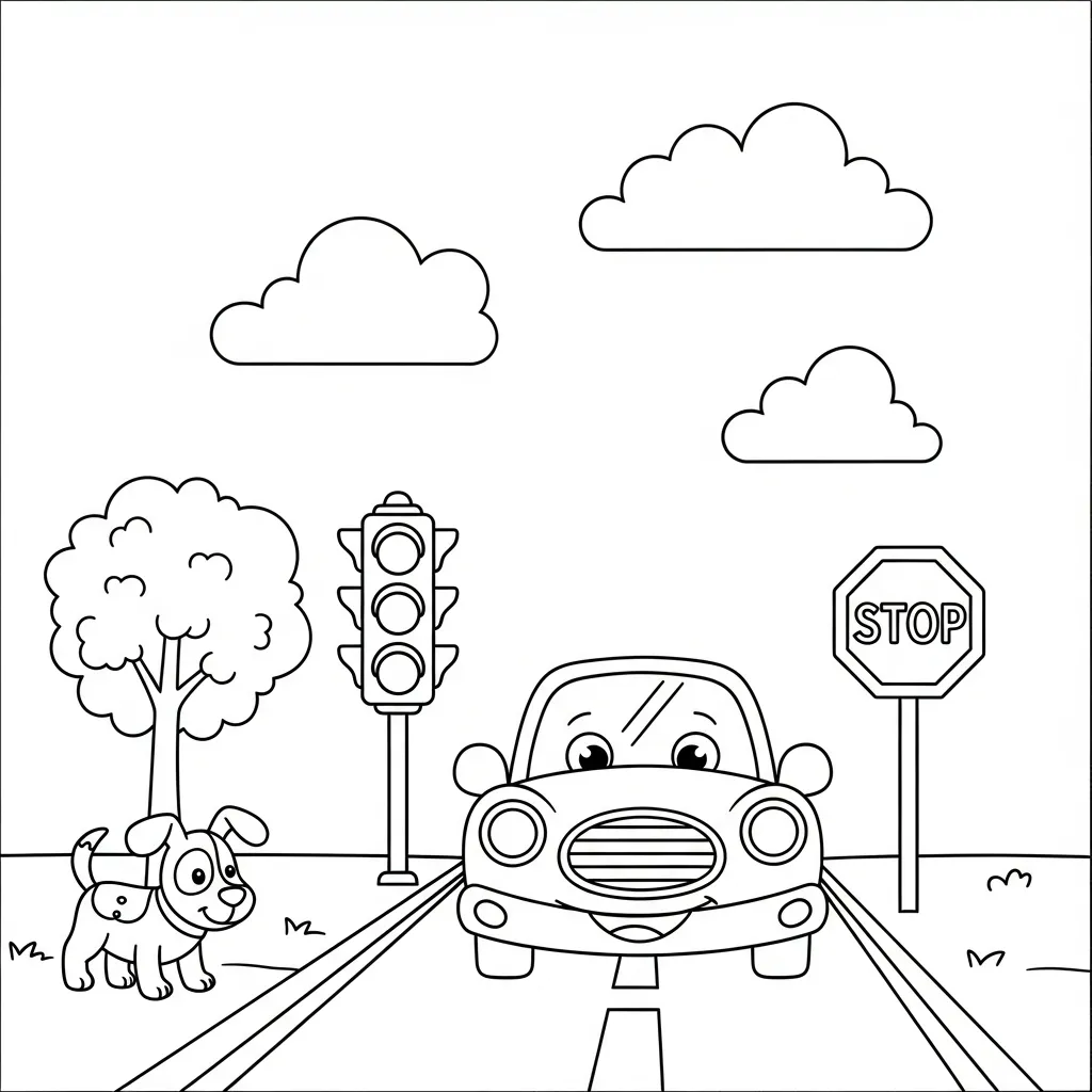 Verkeer Kleurplaat 14
