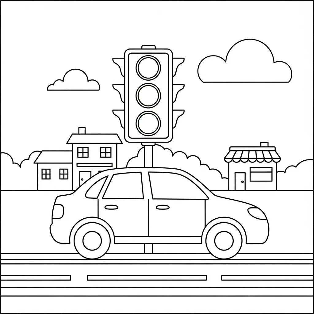 Verkeer Kleurplaat 16