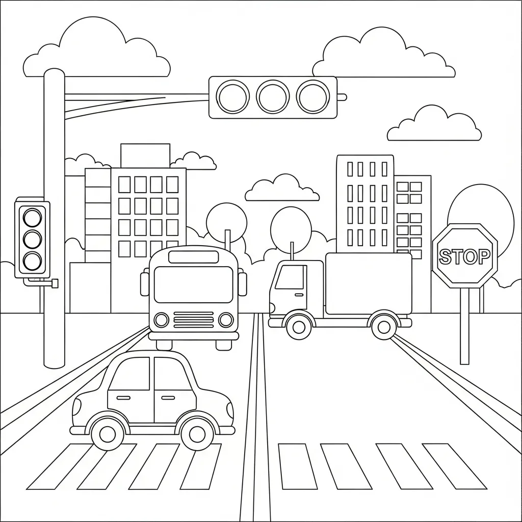 Verkeer Kleurplaat 17