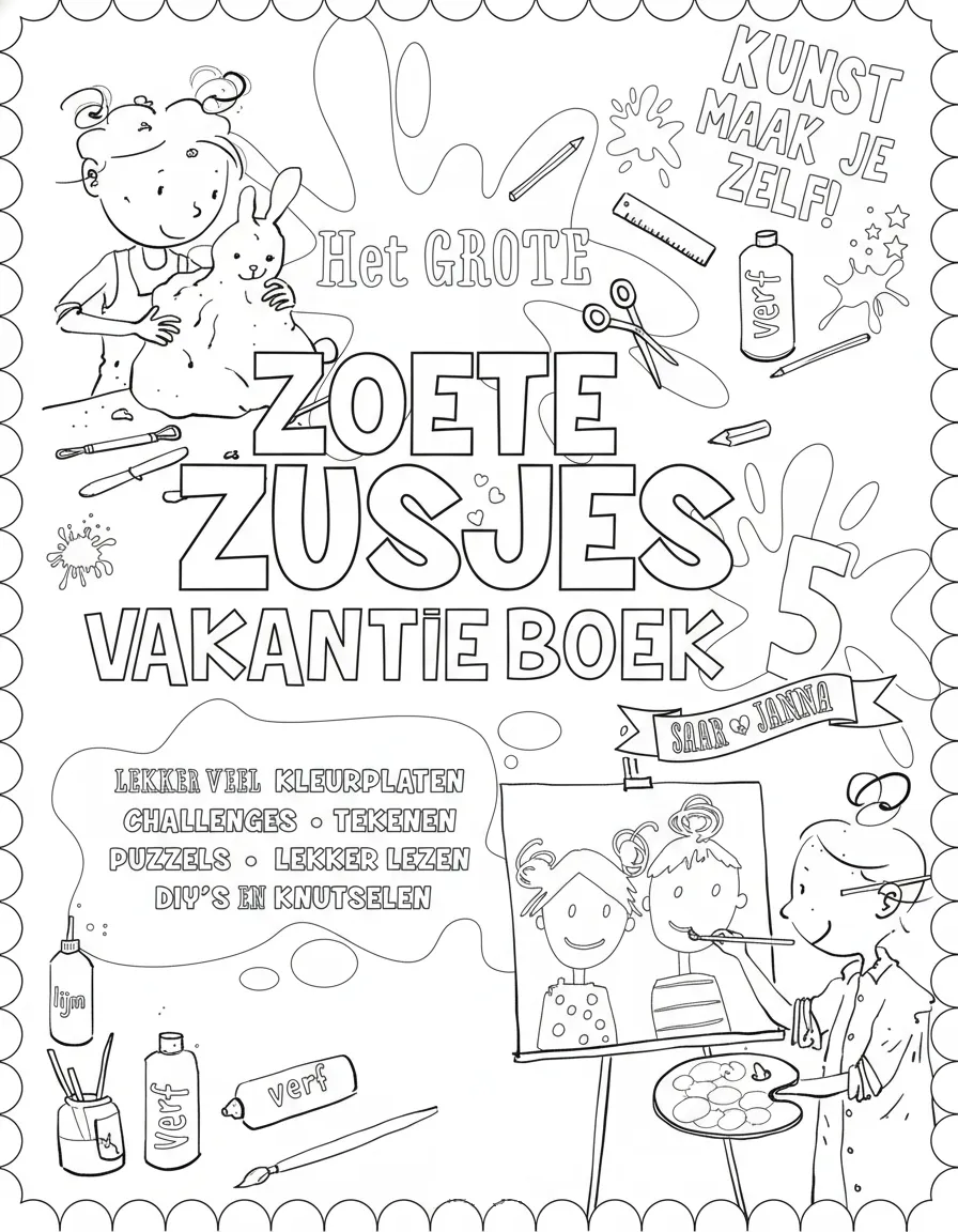 Zoete Zusjes Kleurplaat 19