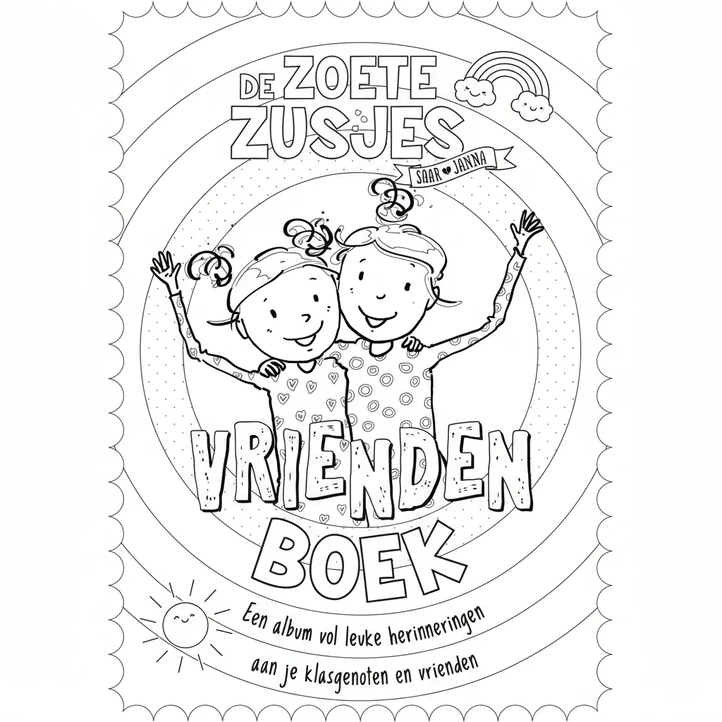 Zoete Zusjes Kleurplaat 11