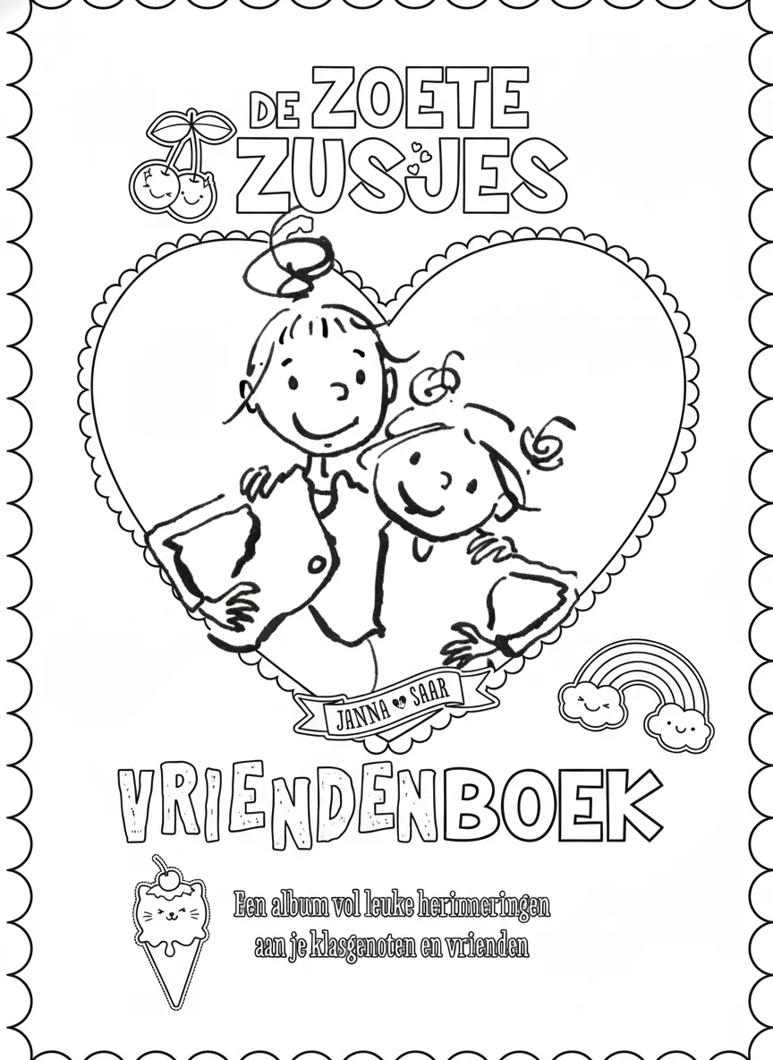 Zoete Zusjes Kleurplaat 9