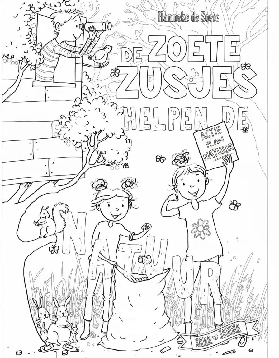 Zoete Zusjes Kleurplaat 6