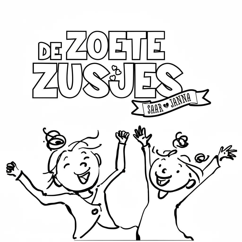 Zoete Zusjes Kleurplaat 5
