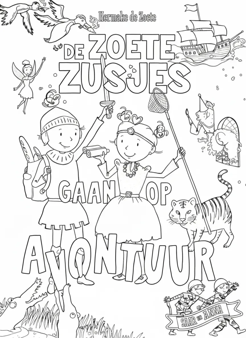 Zoete Zusjes Kleurplaat 27