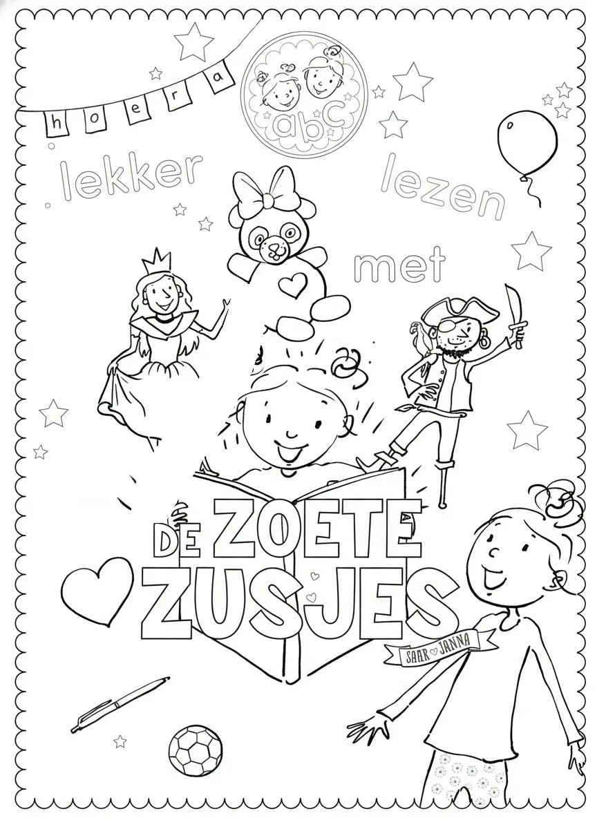 Zoete Zusjes Kleurplaat 25