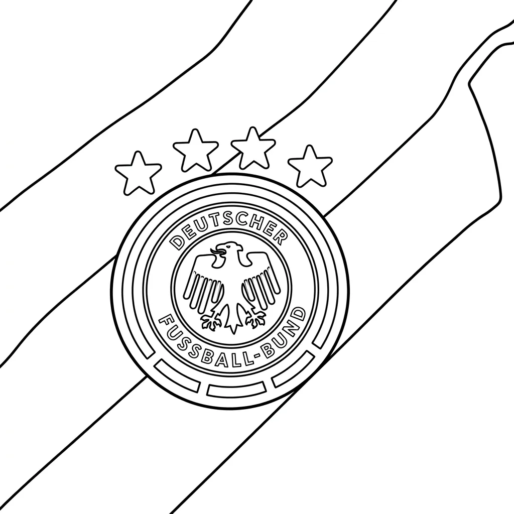 Duitsland voetbalelftal WK 2026 Kleurplaat 21 Duitsland voetbalelftal WK 2026 Kleurplaat 13