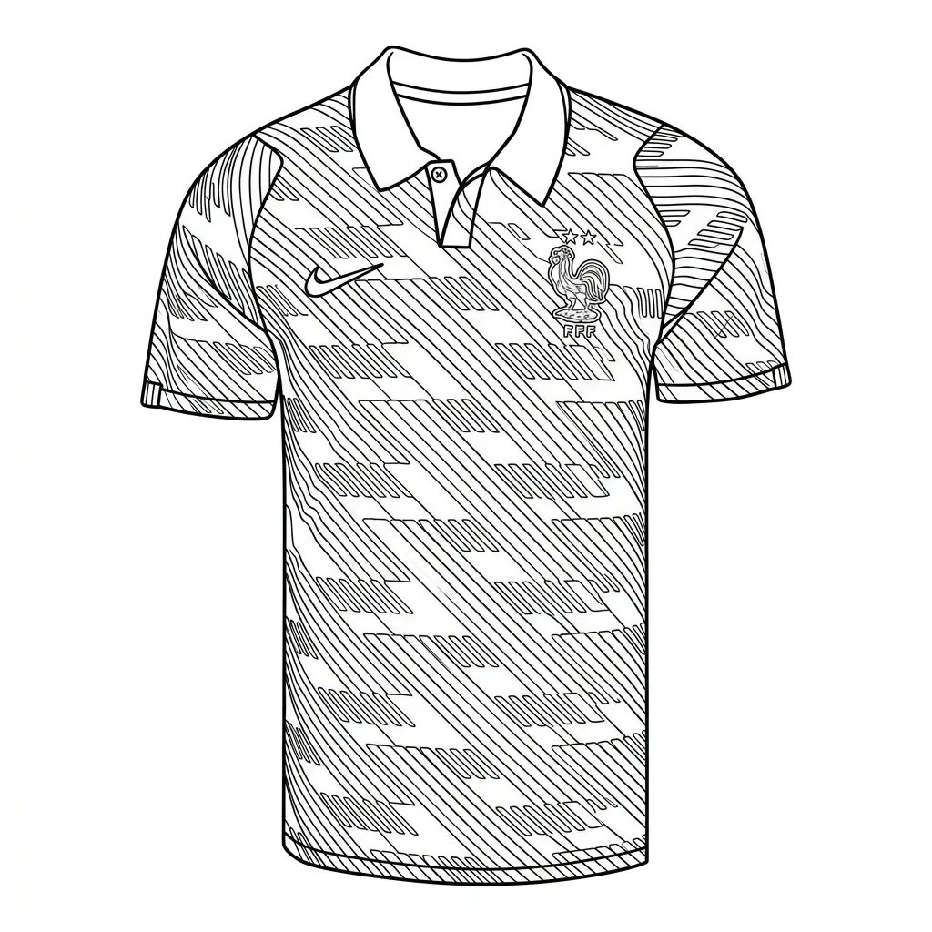 Frankrijk voetbalelftal WK 2026 Kleurplaat 1