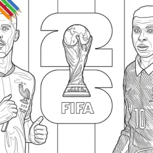 Frankrijk voetbalelftal WK 2026 Kleurplaat 7 Frankrijk voetbalelftal WK 2026 Kleurplaat thumbnail