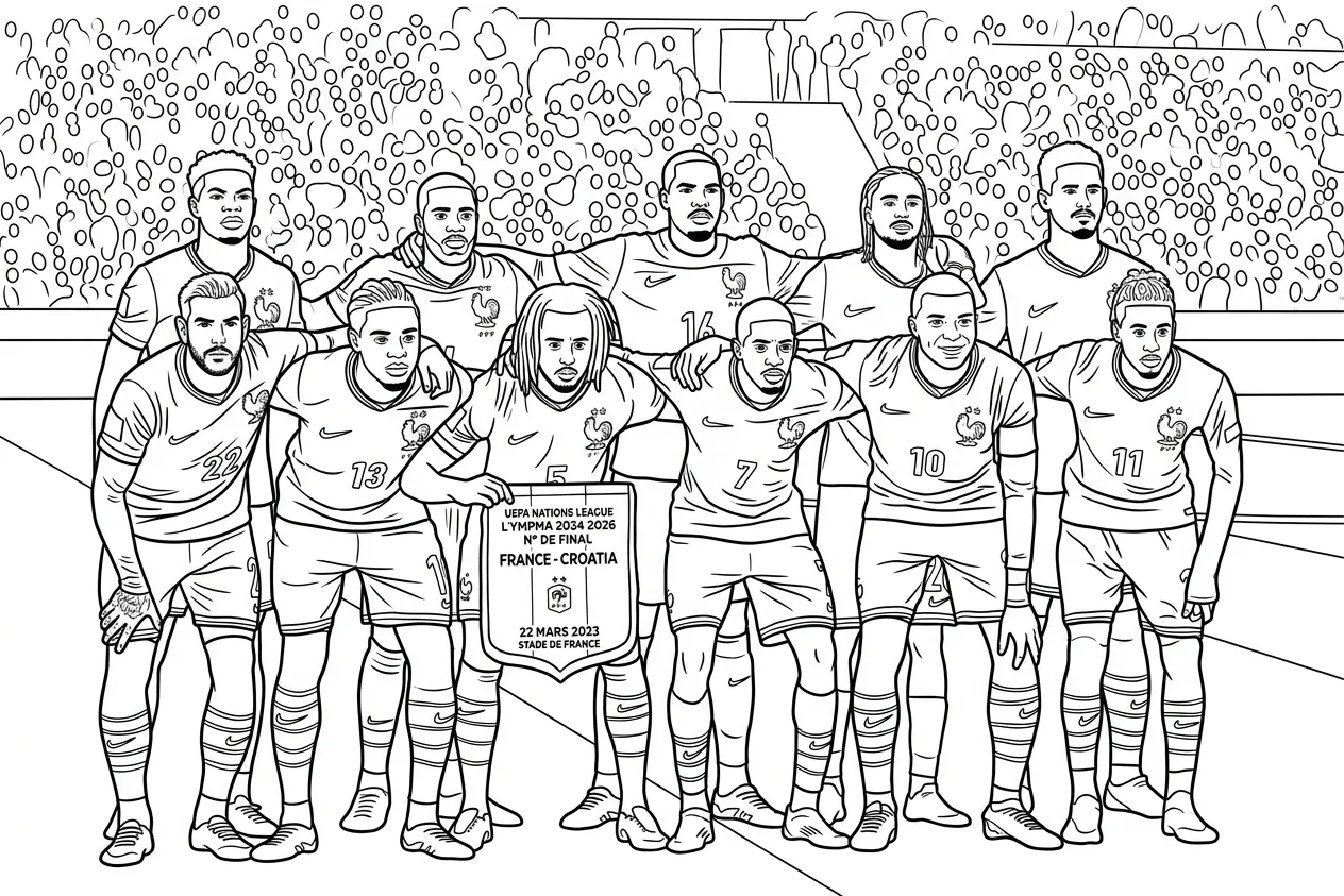 Frankrijk voetbalelftal WK 2026 Kleurplaat 13