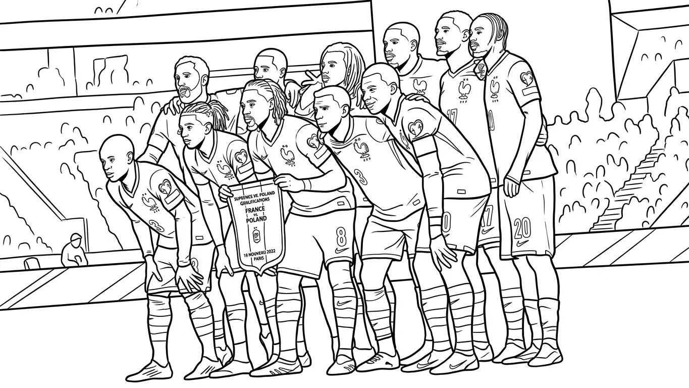 Frankrijk voetbalelftal WK 2026 Kleurplaat 17