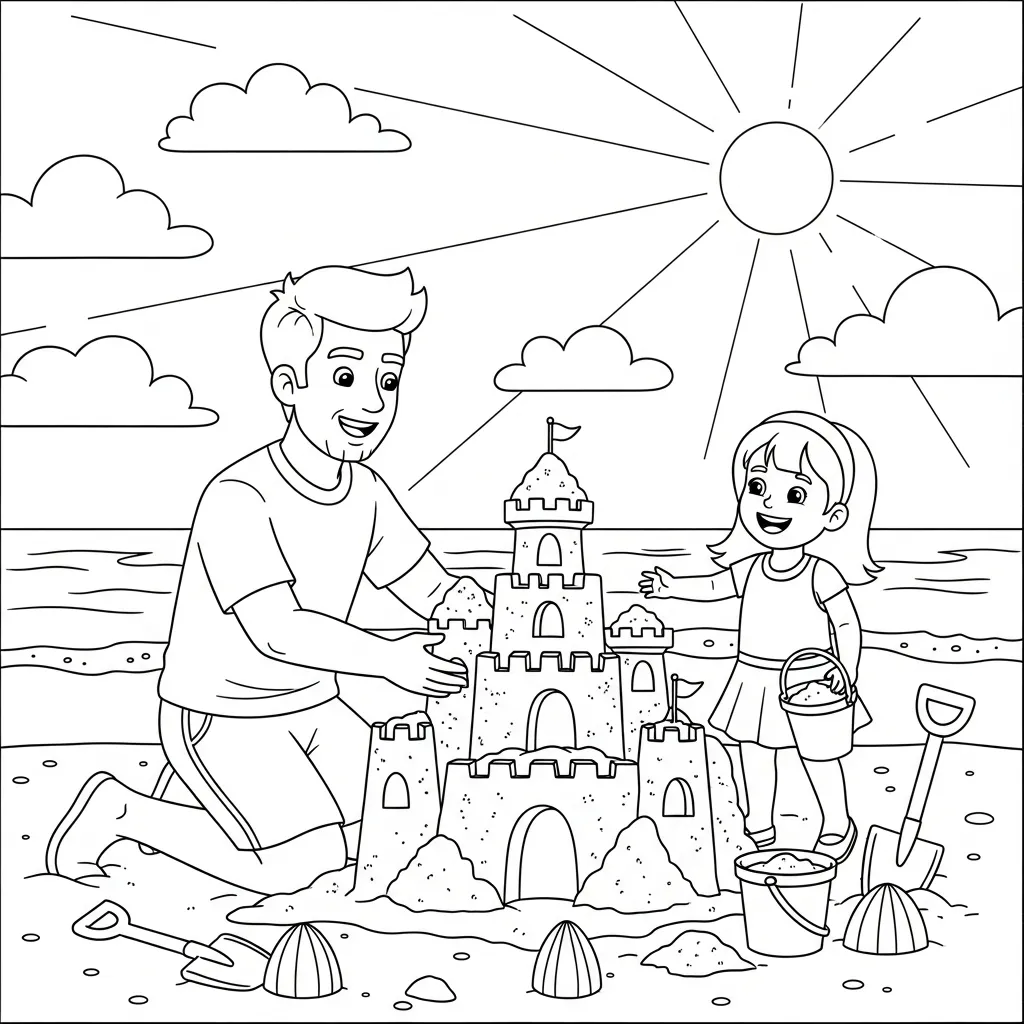 Kleurplaat Papa 11
