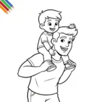 Kleurplaat Papa thumbnail