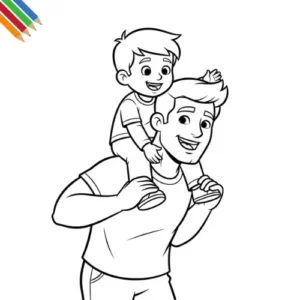 Kleurplaat Papa thumbnail