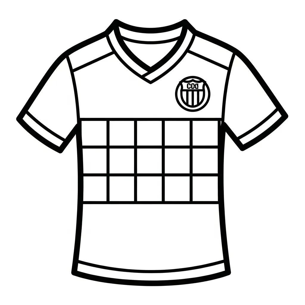 Kleurplaat Voetbalshirt 10 Kleurplaat Voetbalshirt 2