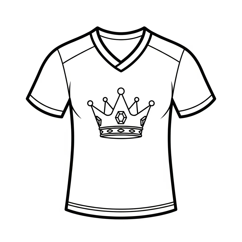 Kleurplaat Voetbalshirt 18 Kleurplaat Voetbalshirt 10