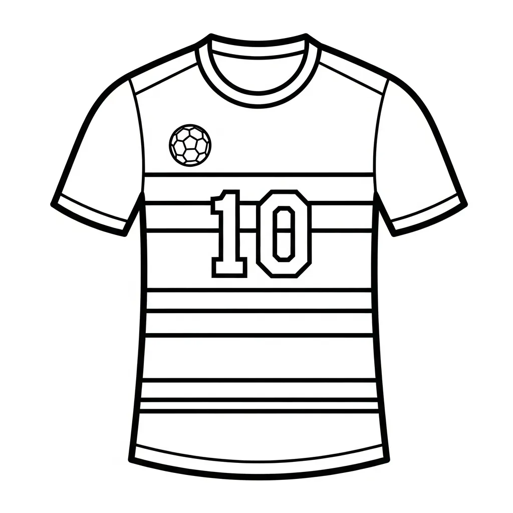 Kleurplaat Voetbalshirt 19 Kleurplaat Voetbalshirt 11