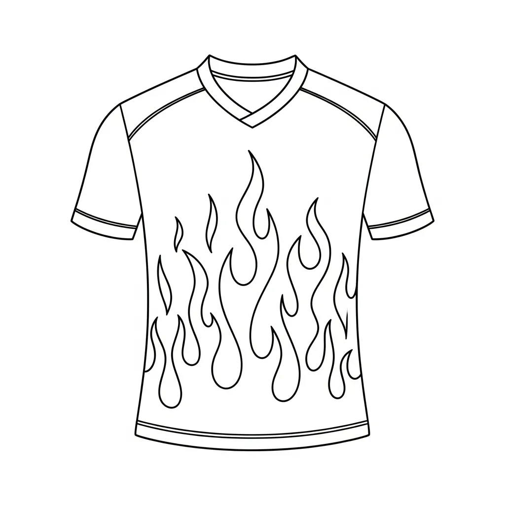 Kleurplaat Voetbalshirt 21 Kleurplaat Voetbalshirt 13
