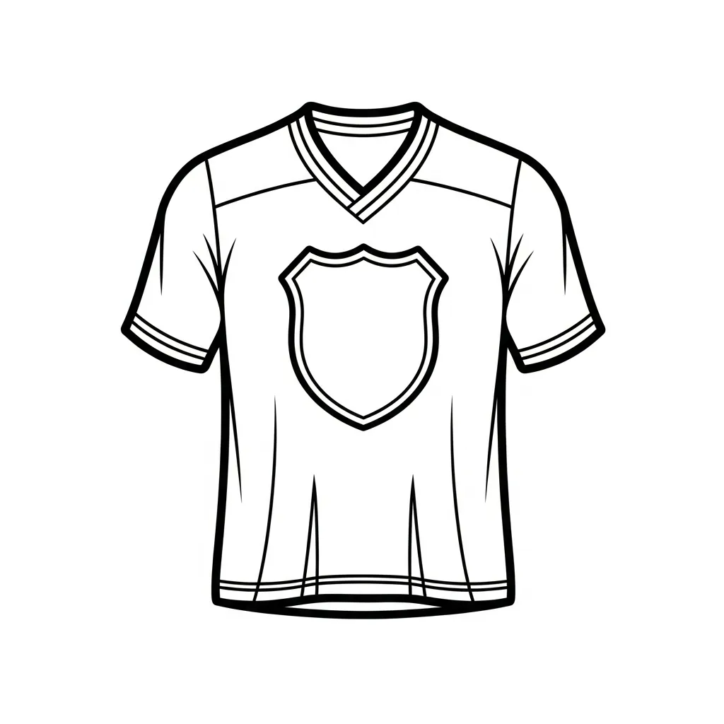 Kleurplaat Voetbalshirt 22 Kleurplaat Voetbalshirt 14