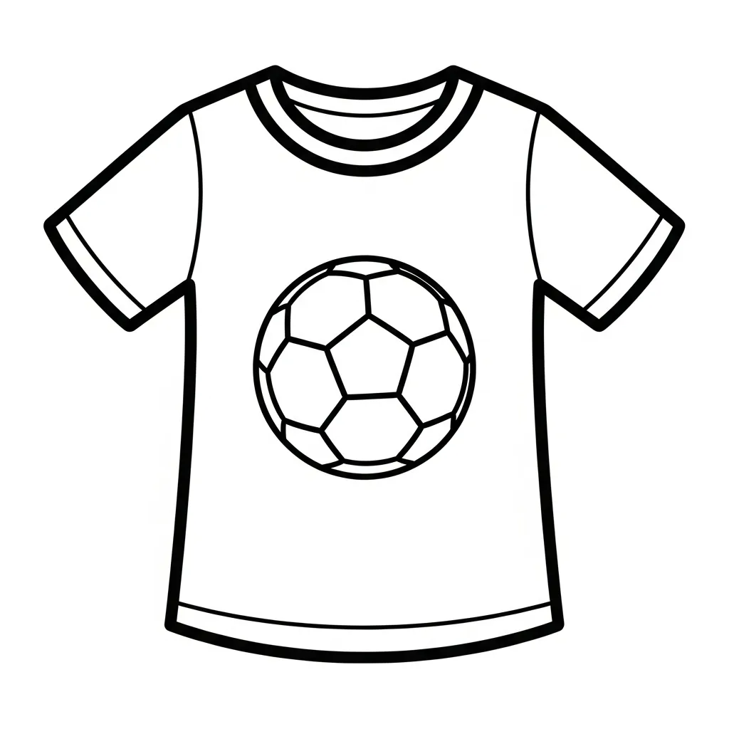 Kleurplaat Voetbalshirt 9 Kleurplaat Voetbalshirt 1