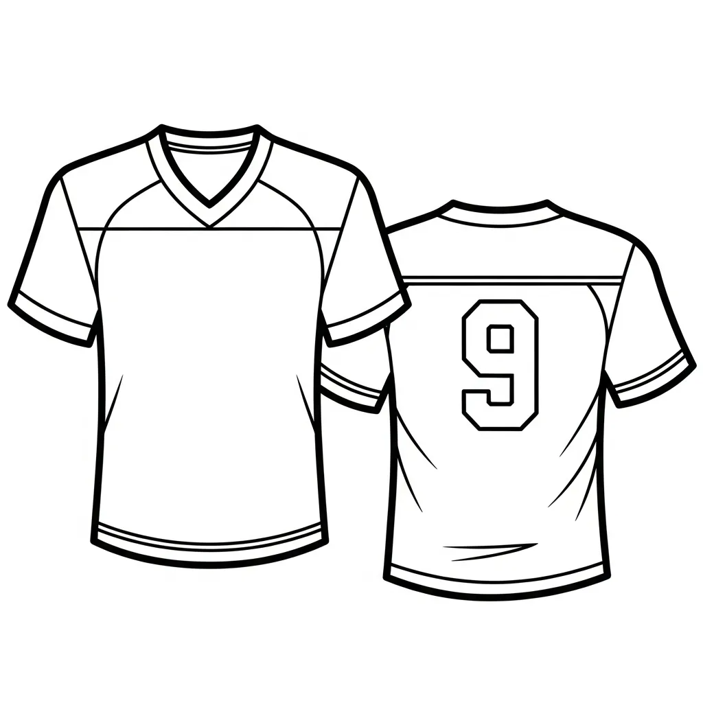 Kleurplaat Voetbalshirt 12 Kleurplaat Voetbalshirt 4