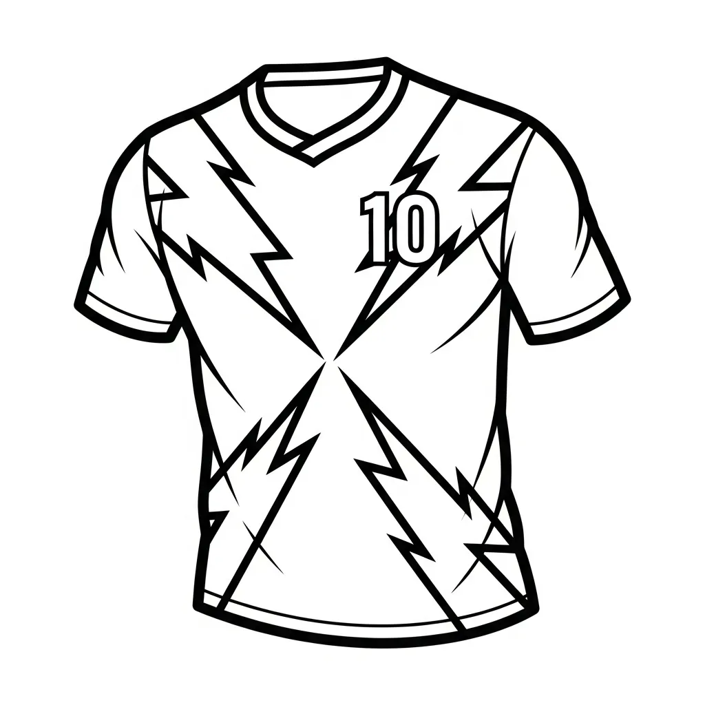 Kleurplaat Voetbalshirt 13 Kleurplaat Voetbalshirt 5