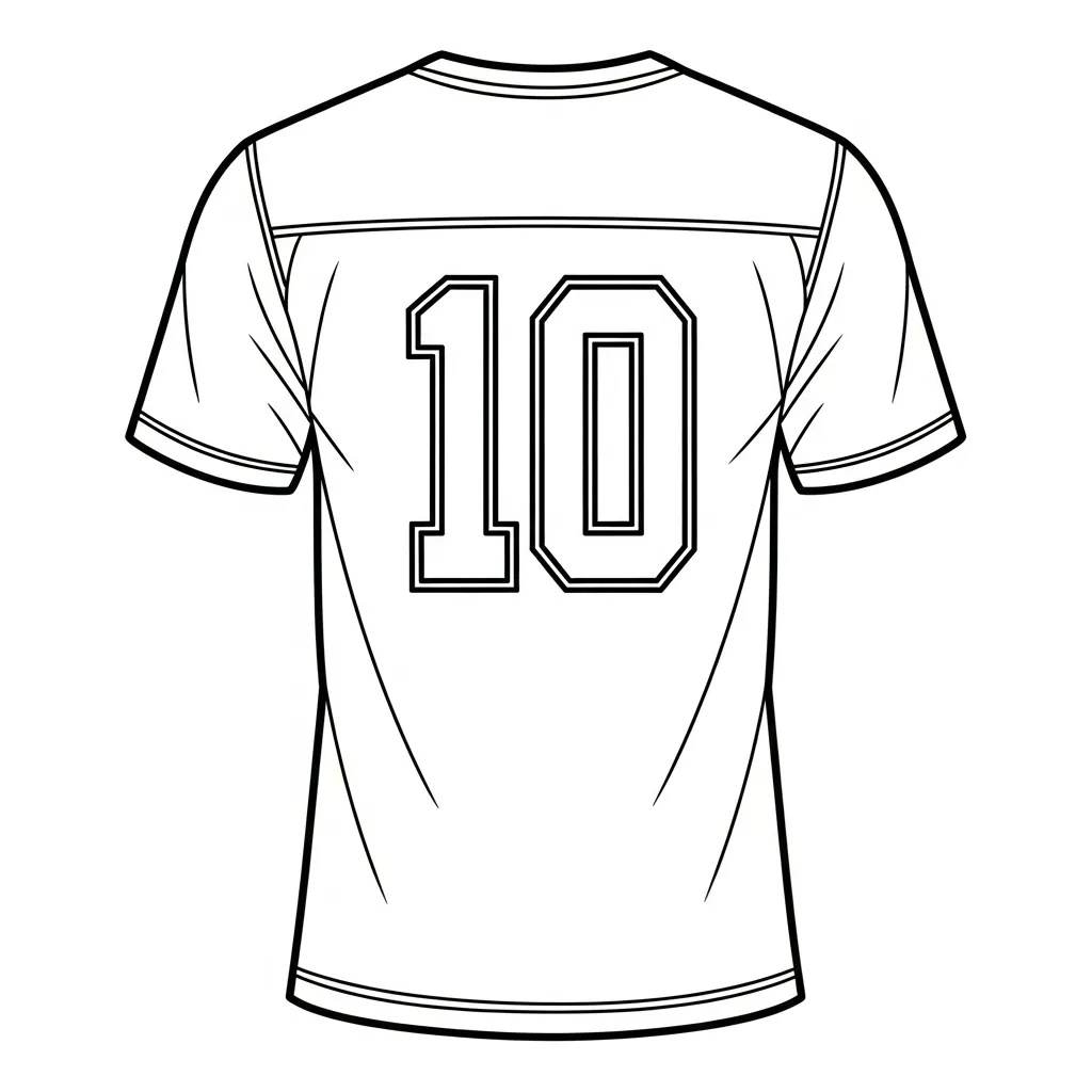 Kleurplaat Voetbalshirt 15 Kleurplaat Voetbalshirt 7