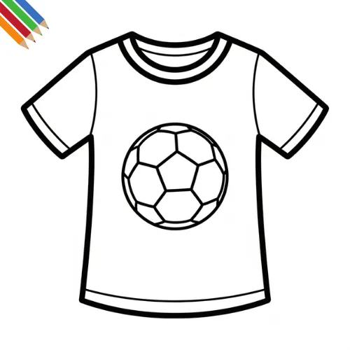 Kleurplaat Voetbalshirt thumbnail