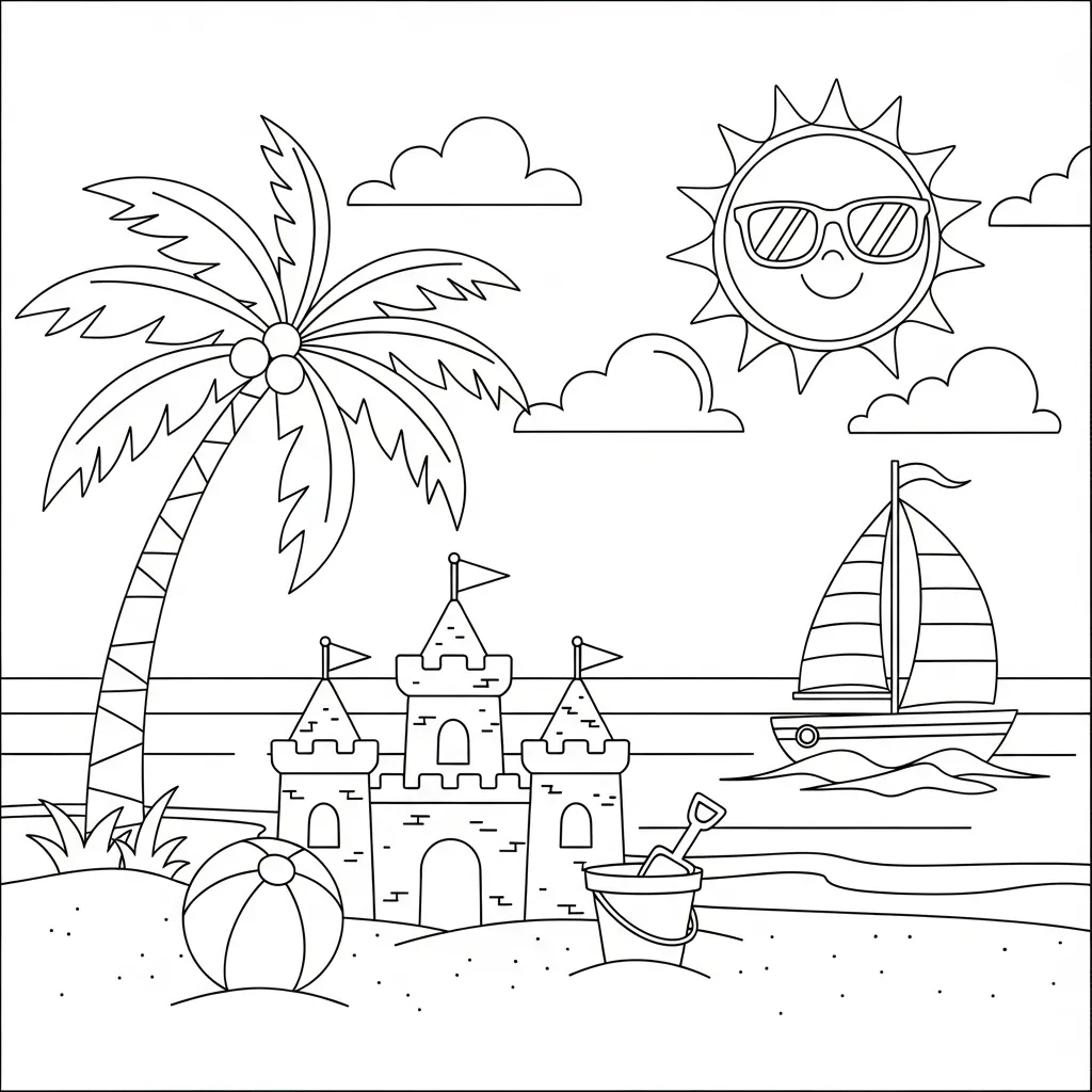 Kleurplaat Zomervakantie 7