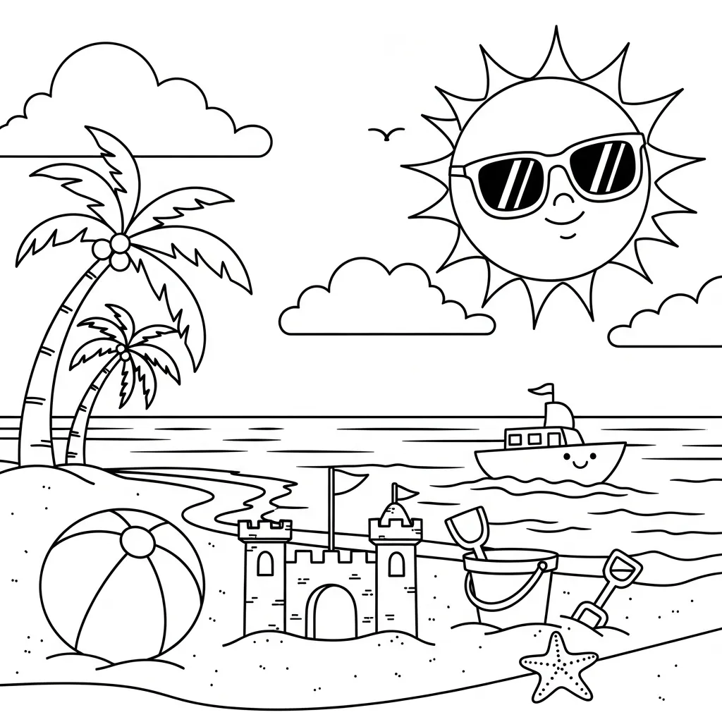 Kleurplaat Zomervakantie 9