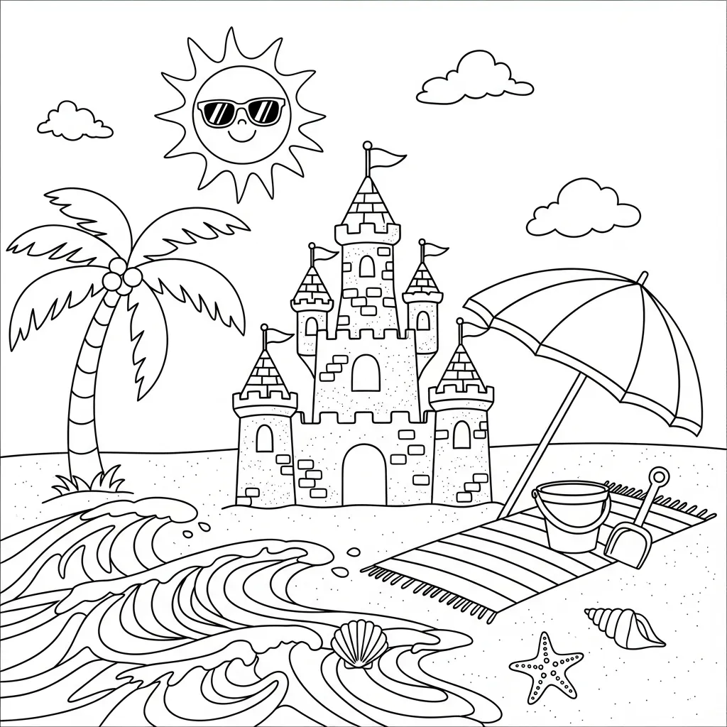 Kleurplaat Zomervakantie 10