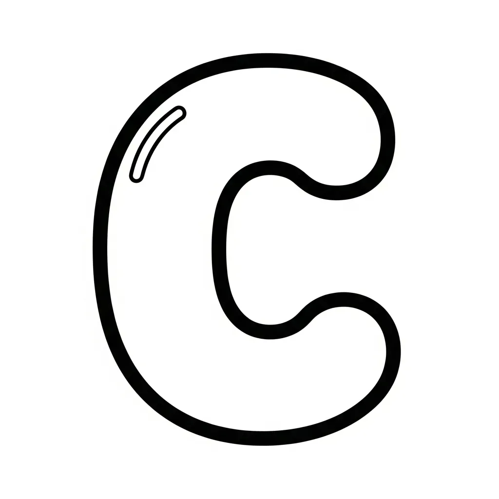 Letter C Kleurplaat 1