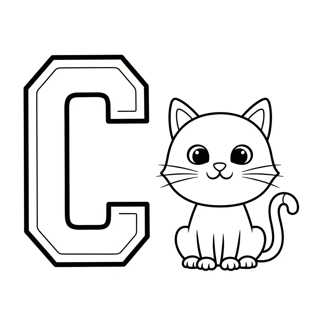 Letter C Kleurplaat 2