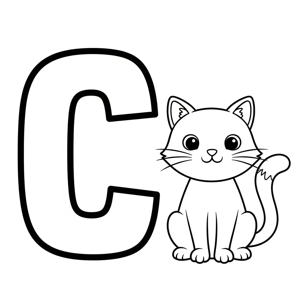 Letter C Kleurplaat 3