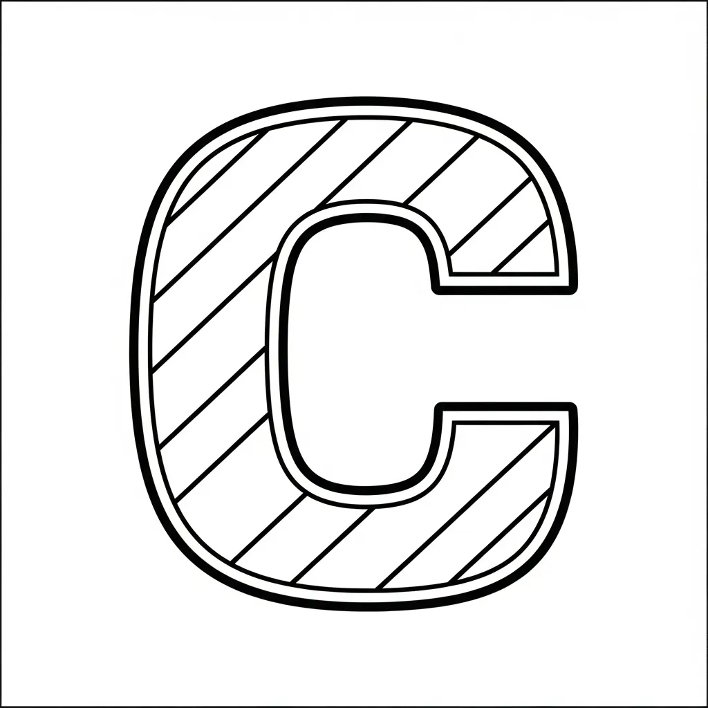 Letter C Kleurplaat 7