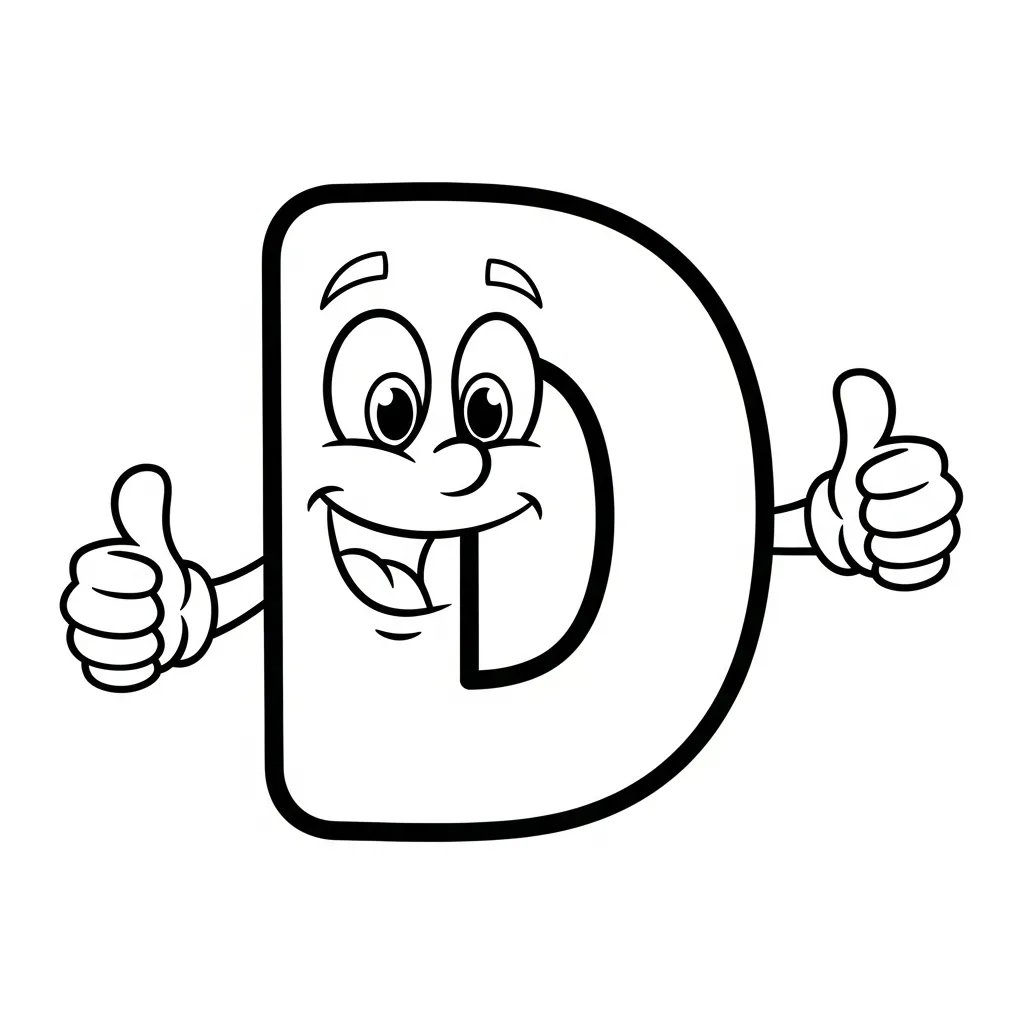 Letter D Kleurplaat 5