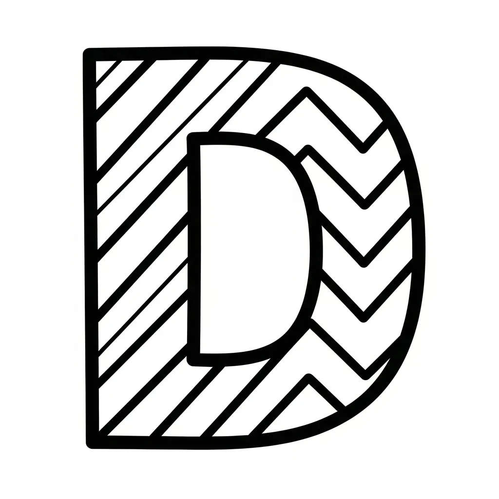 Letter D Kleurplaat 2