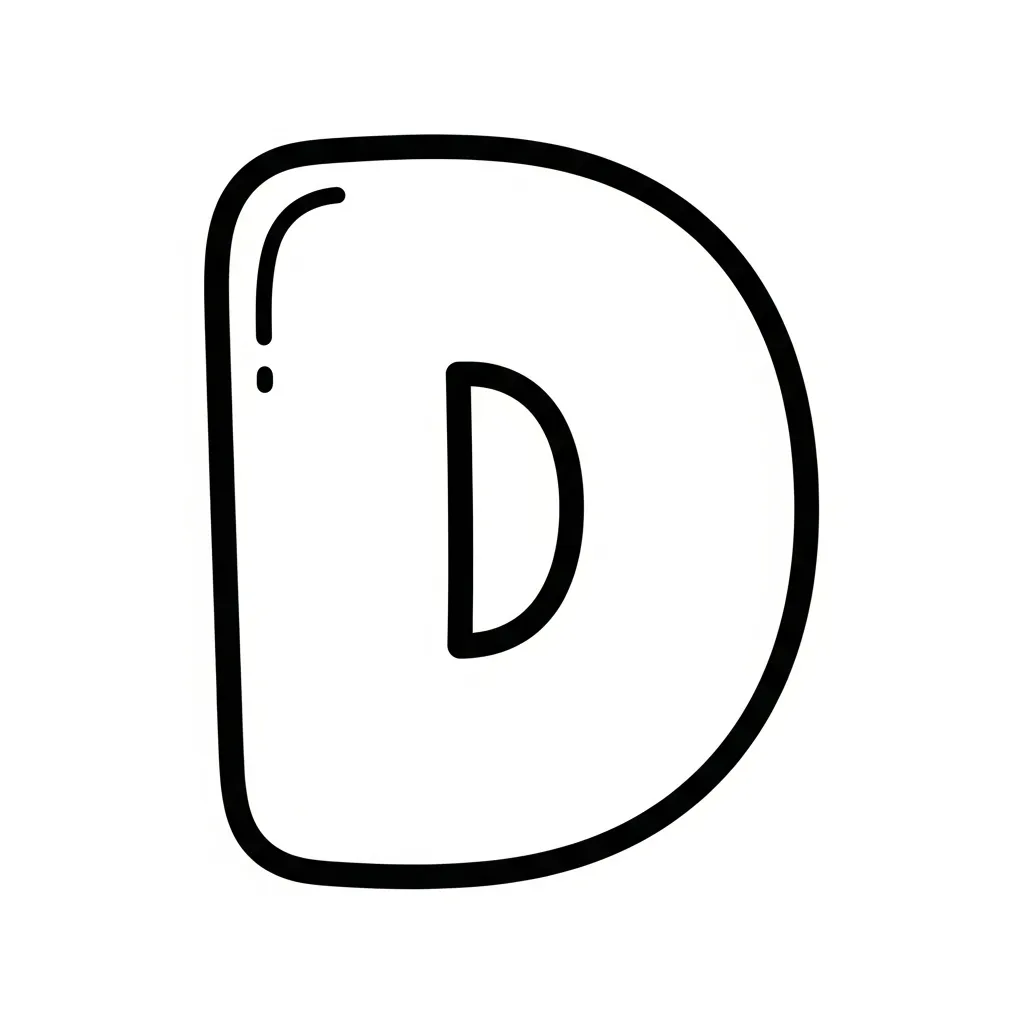 Letter D Kleurplaat 9