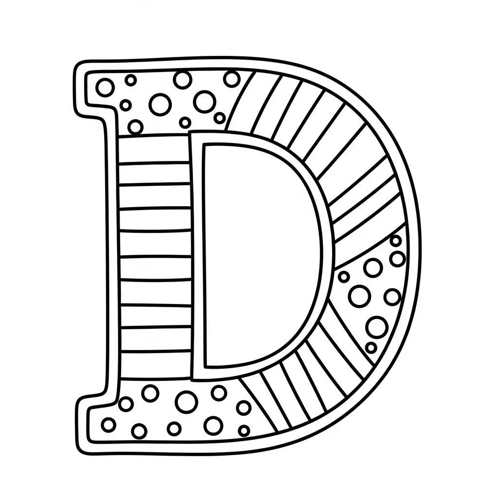 Letter D Kleurplaat 8