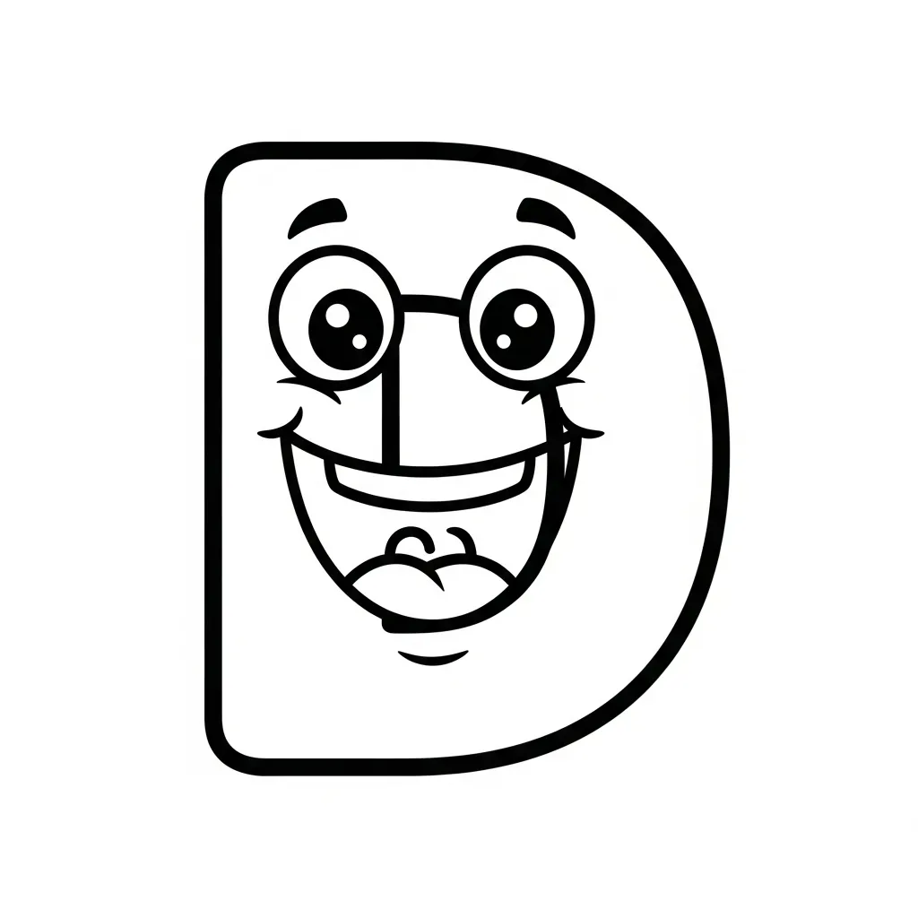 Letter D Kleurplaat 6