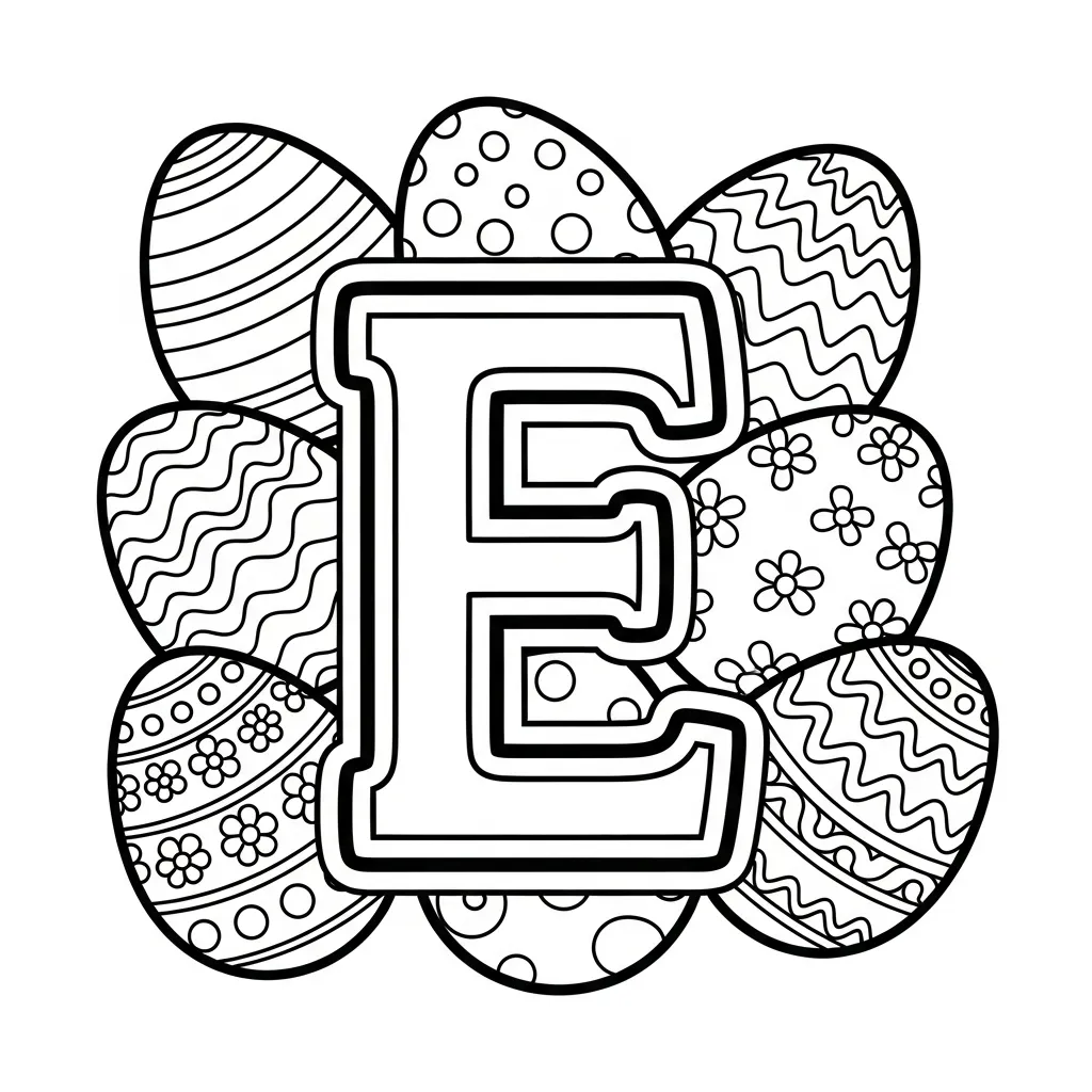 Letter E Kleurplaat 8