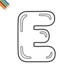Letter E Kleurplaat thumbnail