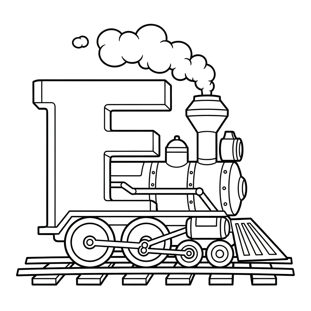 Letter E Kleurplaat 9